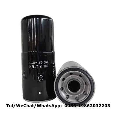 600-211-1231 Oil Filter Compatible with Komatsu S6D125 S6D140 Engine | Cross LF747 B7396 WIX 51669